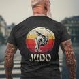 Judoka Sparring Retro Judo T-Shirt mit Rückendruck Geschenke für alte Männer
