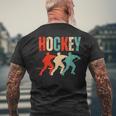 Jugador De Hockey Sobre Hielo Para Niños Retro Camiseta Hombre Estampado Espalda Regalos para ancianos