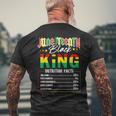 Junenth Black King Nutrition Facts Melanin African Men Men's T-shirt Back Print Gifts for Old Men