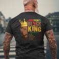Junenth Black King Nutritional Facts Pride African Mens Men's T-shirt Back Print Gifts for Old Men