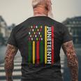 Junenth Vibes Free-Ish 1865 Black Owned Junenth Flag Men's T-shirt Back Print Gifts for Old Men