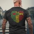 Juneteenth Heart Black History Afro American African Freedom V2 Mens Back Print T-shirt Gifts for Old Men