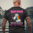Junggesellen Team Braut Wir Escalieren Bis Zum Schluss Black T-Shirt mit Rückendruck Geschenke für alte Männer