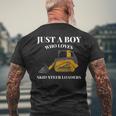 Just A Boy Who Loves Skid Sr Loaders Construction Lover Men's T-shirt Back Print Gifts for Old Men