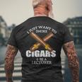 I Just Want To Smoke Cigars And Be A Lecturer Lecturers Men's T-shirt Back Print Gifts for Old Men