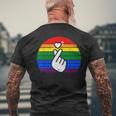 K-Pop Heart Hand Lgbt Gay Pride Retro Vintage Lgbtq Pride Men's T-shirt Back Print Gifts for Old Men