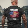 Kangaroo Us Flag 4Th Of July Father's Day Kangaroo Dad Men's T-shirt Back Print Gifts for Old Men