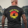 Kayak Papaw Vintage Kayaking Grandpa Kayaker Grandfather Mens Back Print T-shirt Gifts for Old Men