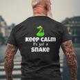 Keep Calm It's Just A Snake Herpetologist Costume Men's T-shirt Back Print Gifts for Old Men