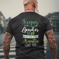 Keeper Of The Gender Auntie Men's T-shirt Back Print Gifts for Old Men