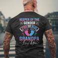 Keeper Of The Gender Pink Or Blue Grandpa Loves You Men's T-shirt Back Print Gifts for Old Men