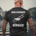 Keine Kapriolen Rüdiger Kurzärmliges Herren-T-Kurzärmliges Herren-T-Shirt, Lustiges Flugzeug Motiv, Meme Geschenke für alte Männer