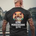 Keine Morgensonne Bitte Morgenmuffel T-Shirt mit Rückendruck Geschenke für alte Männer