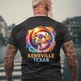 Kerrville Texas Total Solar Eclipse 2024 Labrador Retriever Men's T-shirt Back Print Gifts for Old Men
