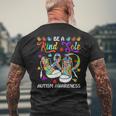 Be A Kind Sole Autism Awareness Puzzle Shoes Be Kind Men's T-shirt Back Print Gifts for Old Men