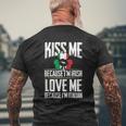 Kiss Me Im Irish Love Me Im Italian St Patricks Proud Irish V2 Mens Back Print T-shirt Gifts for Old Men