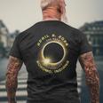 Kokomo Indiana Solar Eclipse Totality April 8 2024 Men's T-shirt Back Print Gifts for Old Men