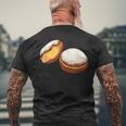 Krapfen Faschingskrapfen Berlin Pancakes T-Shirt mit Rückendruck Geschenke für alte Männer