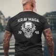 Krav Maga Gear Israeli Combat Training Self Defense Skull Men's T-shirt Back Print Gifts for Old Men