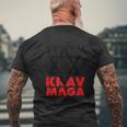 Krav Maga Israeli Combat System Gray T-Shirt mit Rückendruck Geschenke für alte Männer