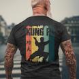 Kung Fu Retro Vintage Sunset Chinese Martial Arts T-Shirt mit Rückendruck Geschenke für alte Männer