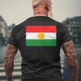 Kurdish Flag Kurdin Motif Rojava Pumpdistan Colours T-Shirt mit Rückendruck Geschenke für alte Männer