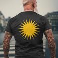 Kurdish Sun Flag Kurd Kurdi Her Biji Kurdistan Heart T-Shirt mit Rückendruck Geschenke für alte Männer