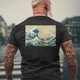 La Gran Ola De Kanagawa Coolintage Pintura Japonesa Camiseta Hombre Estampado Espalda Regalos para ancianos
