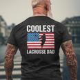 Lacrosse Dad American Flag Lax Dad Lacrosse Player Mens Back Print T-shirt Gifts for Old Men