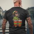 Lässig Reggae Music Rasta Rastafari Reggaeton Jamaica Fan T-Shirt mit Rückendruck Geschenke für alte Männer