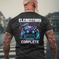 Last Day Of Elementary Level Complete Graduation Him Boys Men's T-shirt Back Print Gifts for Old Men