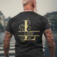 Latif Kurzärmliges Herren-T-Kurzärmliges Herren-T-Shirt mit Goldenem Ornament-Design, Personalisiert Geschenke für alte Männer