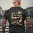 Law101 Lawyer Because My Hogwarts Letter Never Came Mens Back Print T-shirt Gifts for Old Men