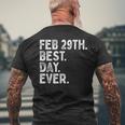 Leap Year Birthday Feb 29Th Best Day February Leap Day Bday Men's T-shirt Back Print Gifts for Old Men