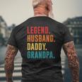 Legend Husband Daddy Grandpa Best Father's Day Surprise Dad Mens Back Print T-shirt Gifts for Old Men