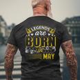Legends Are Born In May Birthday Month Men's T-shirt Back Print Gifts for Old Men