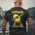 Lemonade Stand Boss Summer Entrepreneur Cool Lemon Men's T-shirt Back Print Gifts for Old Men
