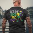 Let The Good Time Roll Jester Bead Mardi Gras Carnival Men's T-shirt Back Print Gifts for Old Men