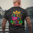 Let's Fiesta Cinco De Mayo Mexican Party Guitar Lover Men's T-shirt Back Print Gifts for Old Men