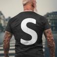 Letter S T-Shirt mit Rückendruck Geschenke für alte Männer