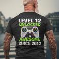 Level 12 Unlocked Awesome Since 2012 12Th Birthday Boys Men's T-shirt Back Print Gifts for Old Men