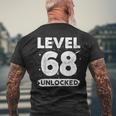 Level 68 Unlocked 68 Aniversario De Boda 68 Años Camiseta Hombre Estampado Espalda Regalos para ancianos