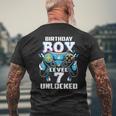 Level 7 Unlocked Video Game 7Th Birthday Gamer Boys Men's T-shirt Back Print Gifts for Old Men