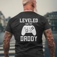 Leveled Up To Daddy Controller Game Father's Day Mens Back Print T-shirt Gifts for Old Men