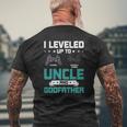 I Leveled Up To Uncle Video Gamer Uncle Mens Back Print T-shirt Gifts for Old Men