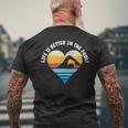 Life Is Better In The Pool Retro Distressed Heart-Love Swim Men's T-shirt Back Print Gifts for Old Men