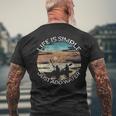 Life Is Simple Just Add Water Kayaking Kayaks Kayak Paddling Men's T-shirt Back Print Gifts for Old Men