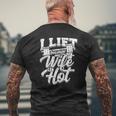 I Lift Because My Wife Is Hot – Gym Fitness Mens Back Print T-shirt Gifts for Old Men