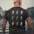Lightning Bolt Leopard Zebra Cheetah Lightning Bolt Men's T-shirt Back Print Gifts for Old Men
