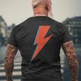 Lightning Bolt As Worn By Ziggy Rock Classic Music Sane 70S Men's T-shirt Back Print Gifts for Old Men